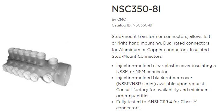 Stud Conn 8 hole 5/8in